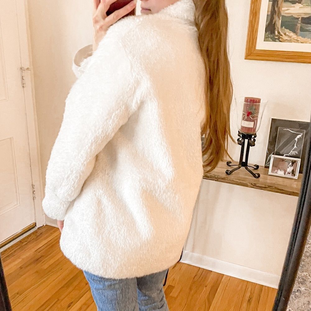 Anthropologie Maeve Cinched Waist Faux Fur Jacket - Picture 2 of 13
